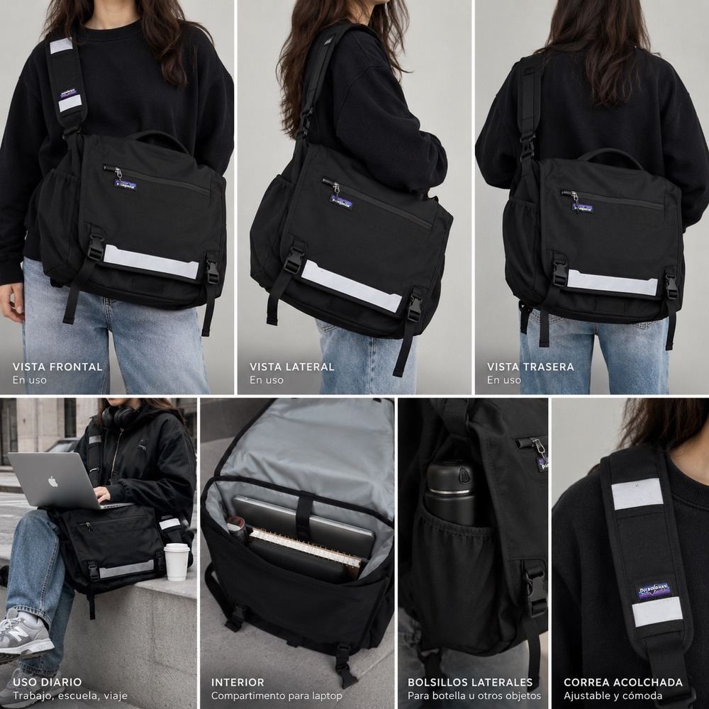 Patagonia Critical Mass Messenger Bag Black Laptop Commuter 11782 FA15